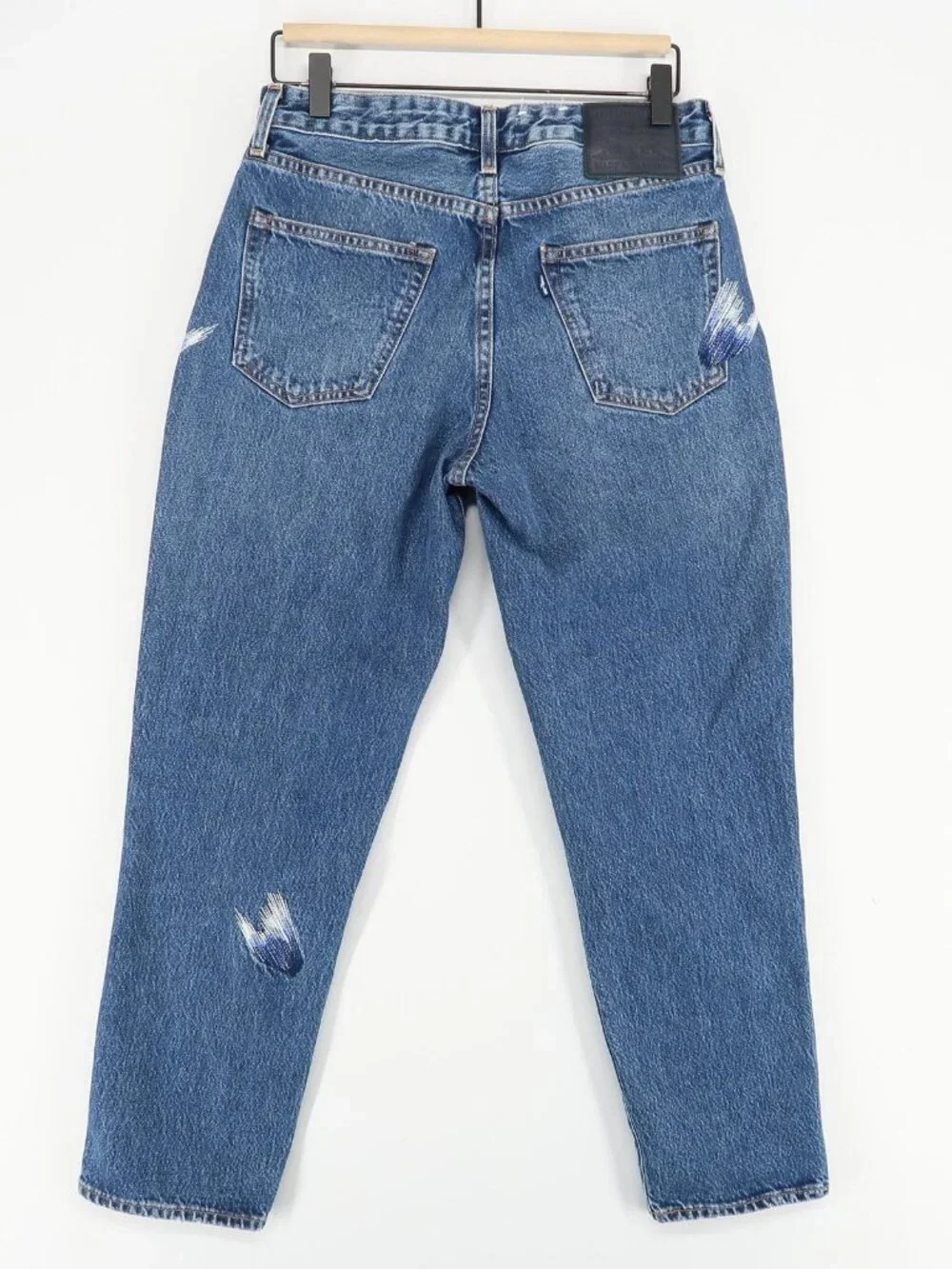 Levis Made & Crafted Jeans Mens 29 Blue Draft Wide Taper Crop‎ Distressed Cotton